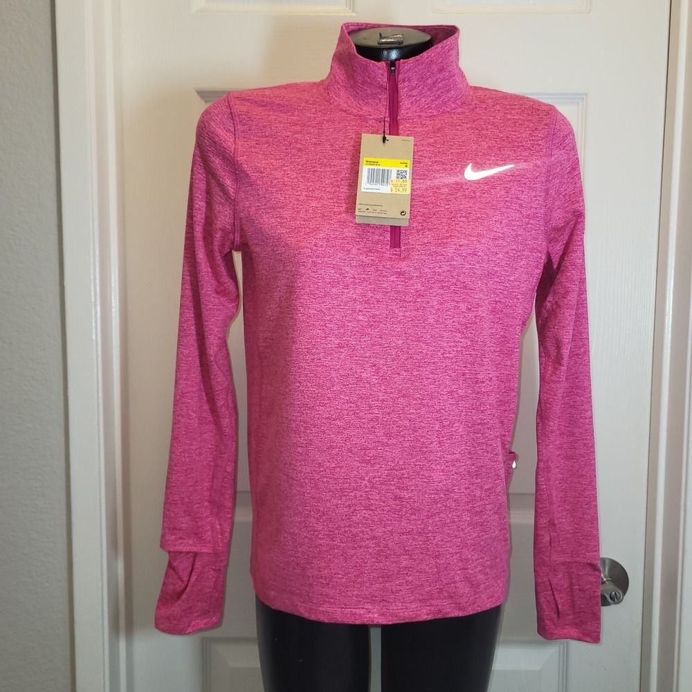Nike Dri-Fit Running Long Sleeve Pullover 1/2 Zip Berry Women's Sze-S MSRP$54.99